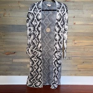 Black and Creme long sweater